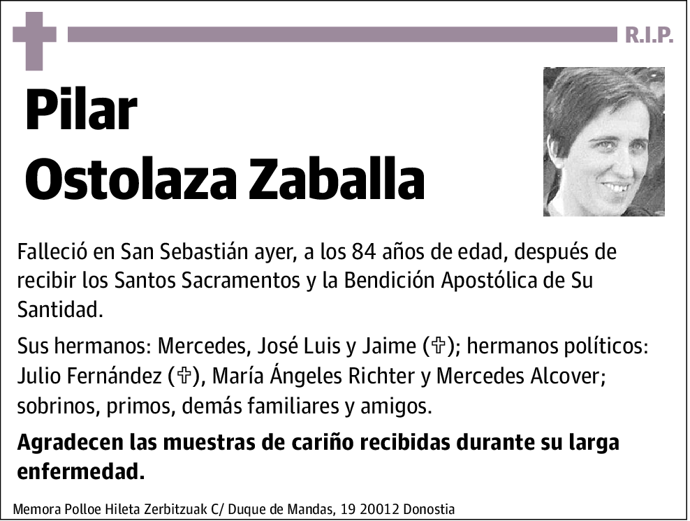 Pilar Ostolaza Zaballa