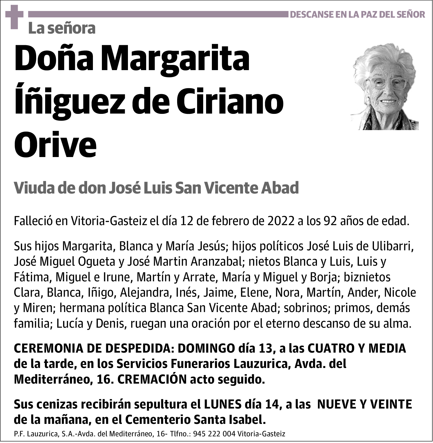 Margarita Íñiguez De Ciriano Orive