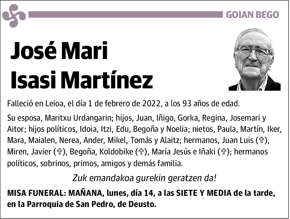 José Mari Isasi Martínez