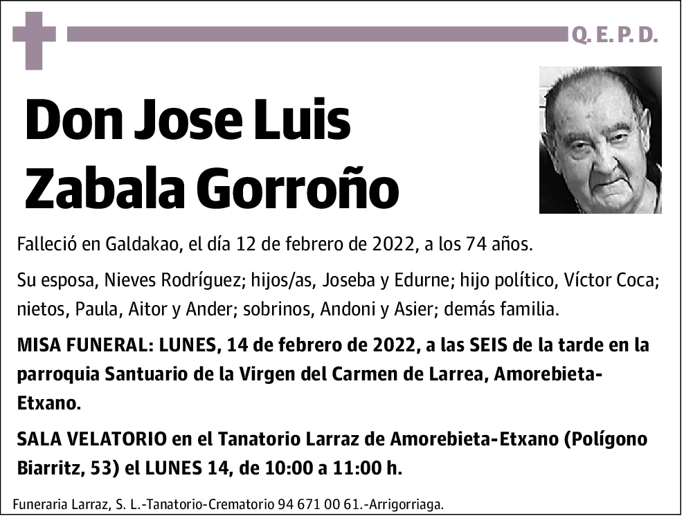 Jose Luis Zabala Gorroño