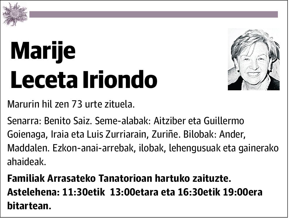 Marije Leceta Iriondo