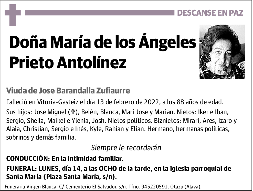 María De Los Ángeles Prieto Antolínez