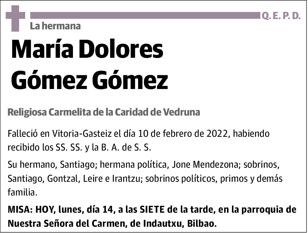 María Dolores Gómez Gómez