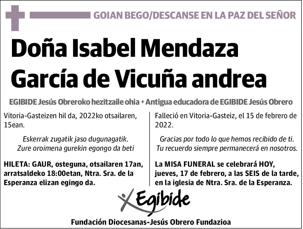 Isabel Mendaza García de Vicuña