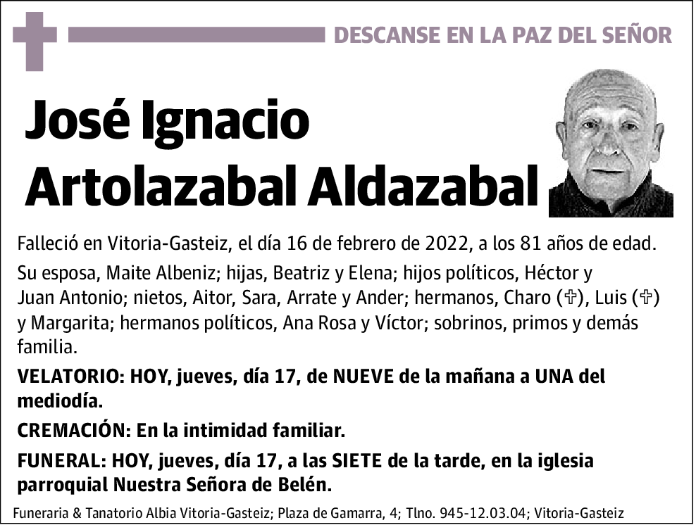 José Ignacio Artolazabal Aldazabal