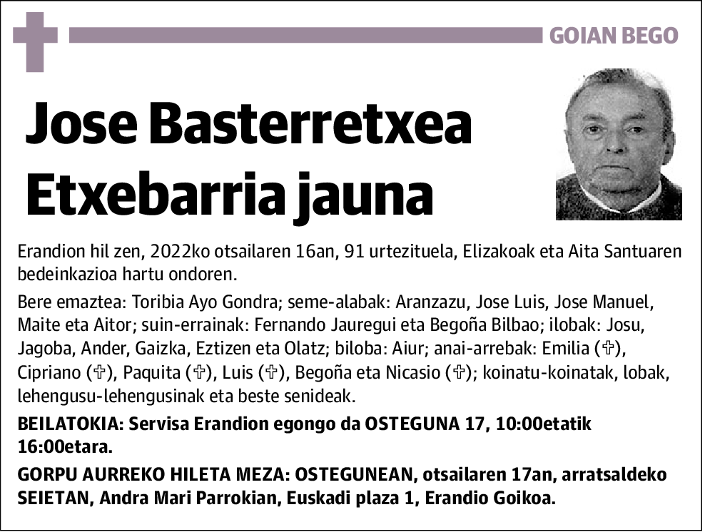 Jose Basterretxea Etxebarria