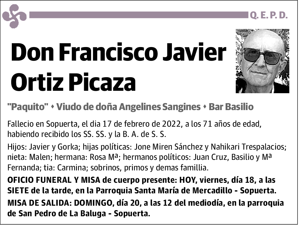 Francisco Javier Ortiz Picaza