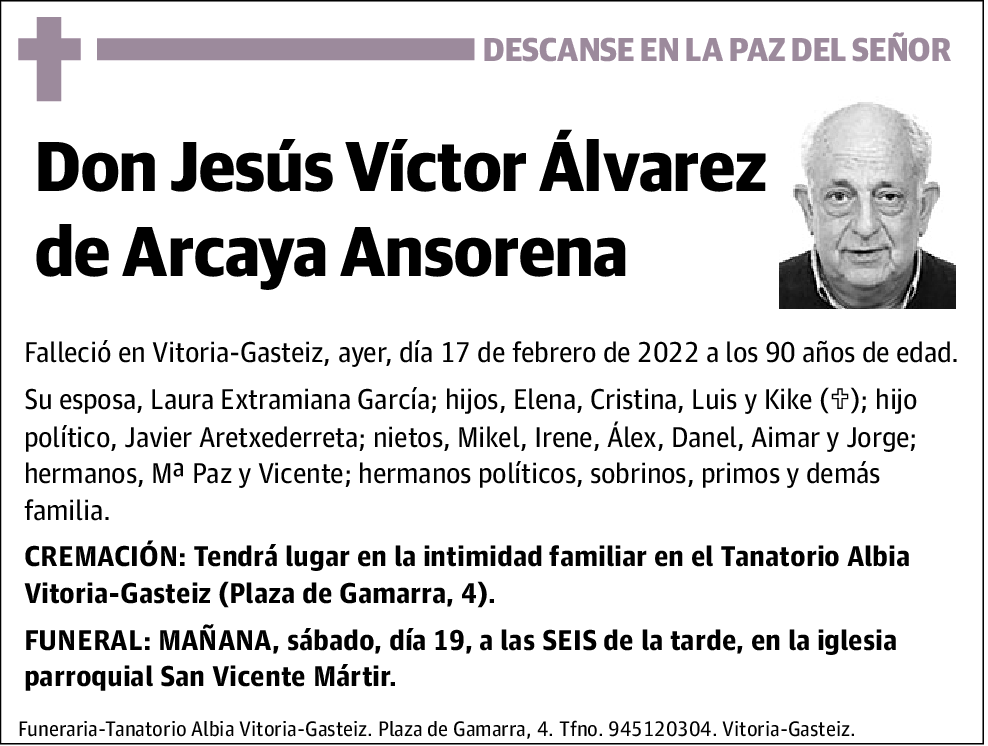 Jesús Víctor Álvarez de Arcaya Ansorena