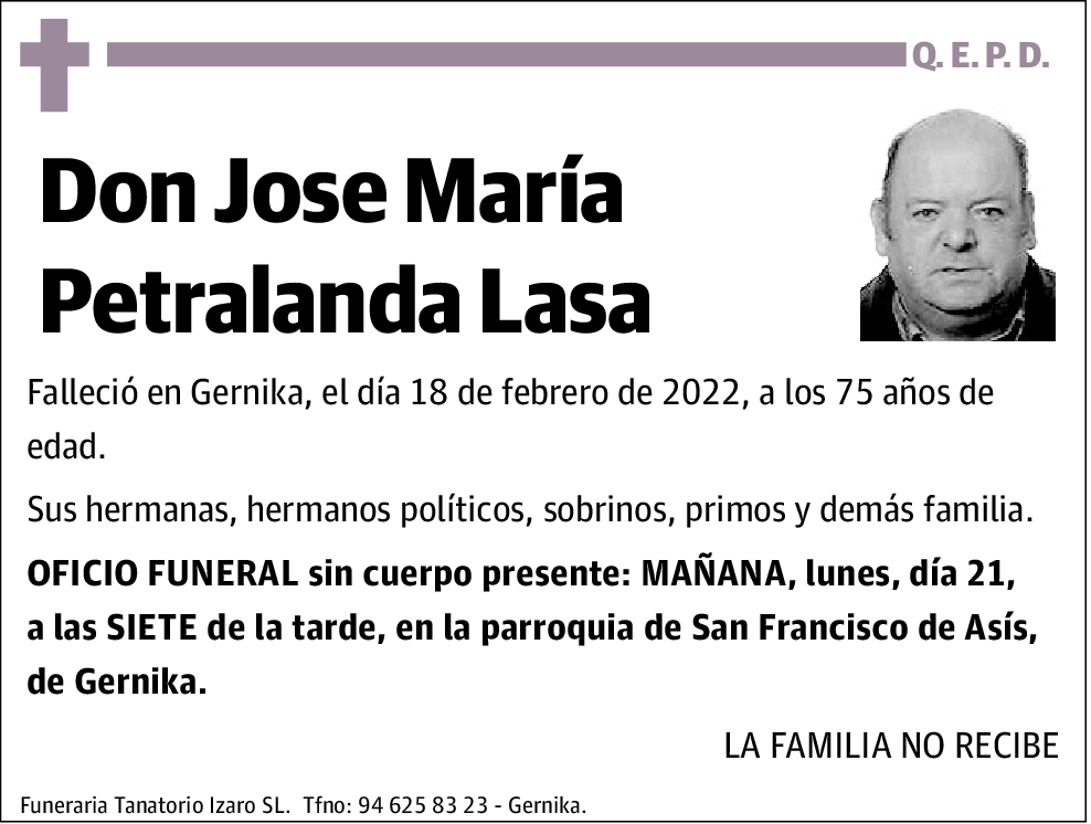 Jose María Petralanda Lasa