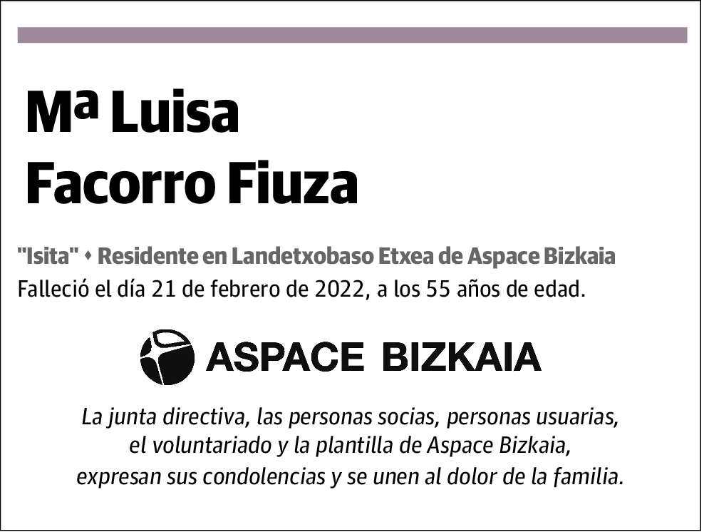 Mª Luisa Facorro Fiuza