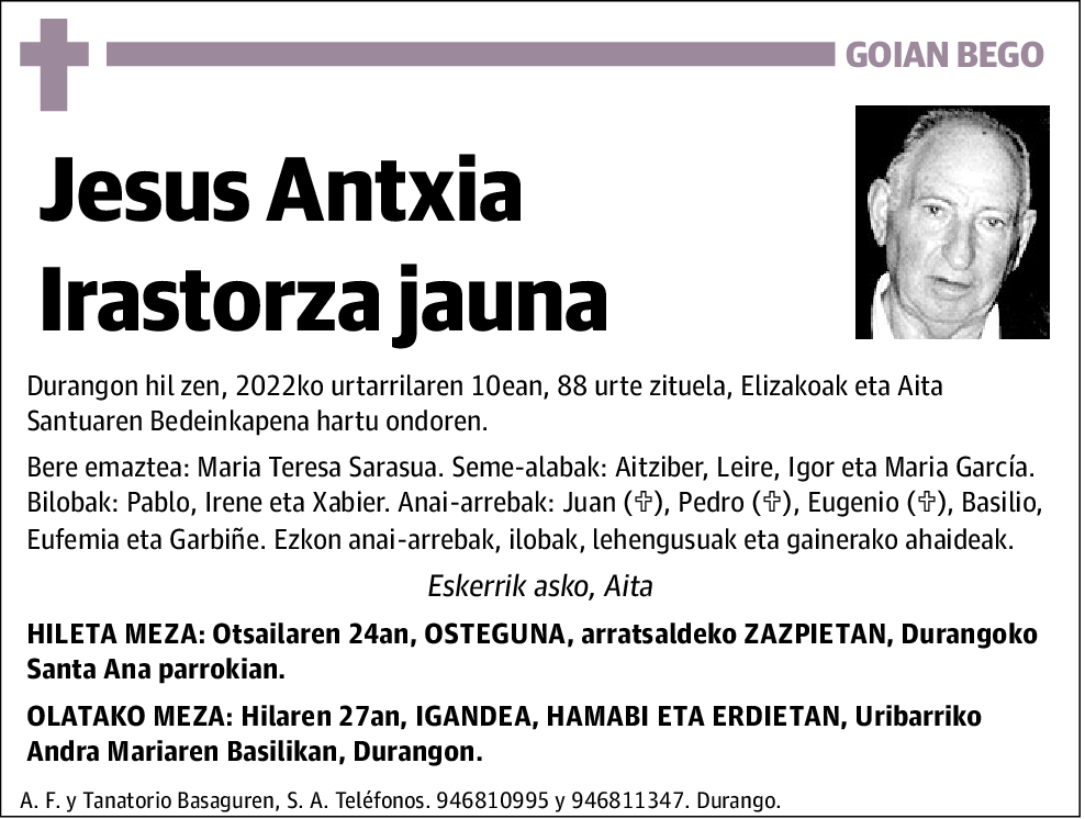 Jesus Antxia Irastorza