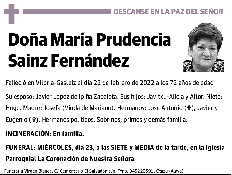 María Prudencia Sainz Fernández