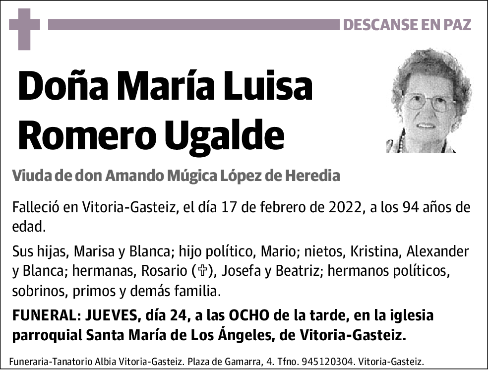 María Luisa Romero Ugalde