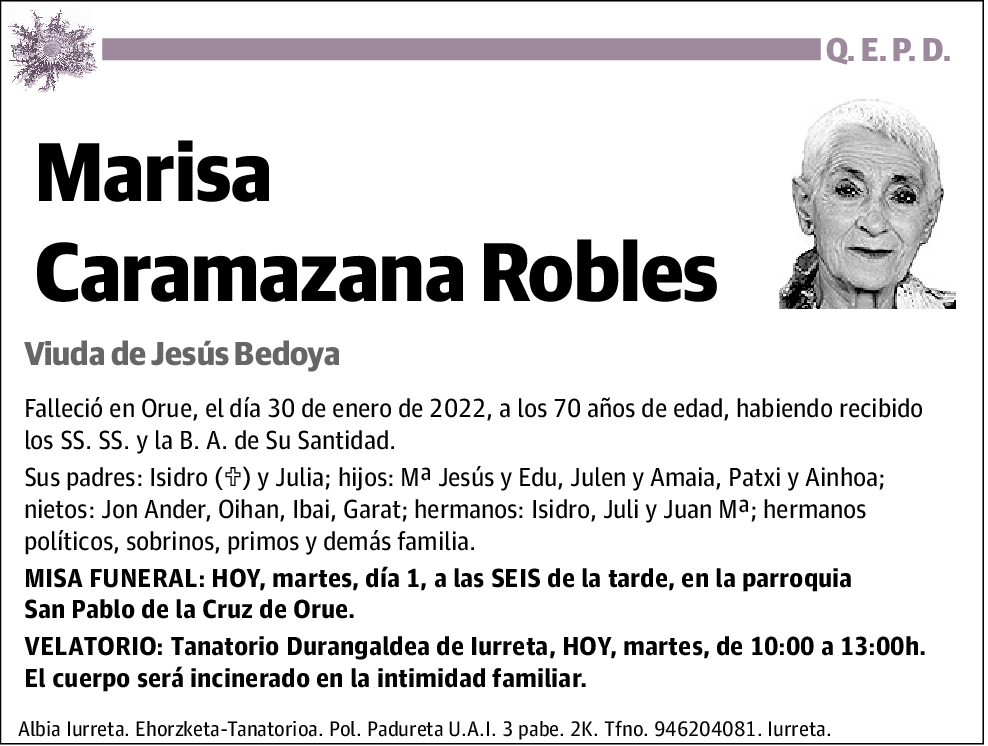 Marisa Caramazana Robles