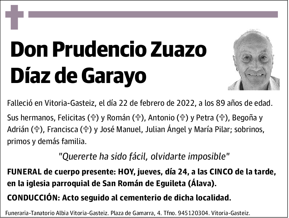 Prudencio Zuazo Díaz De Garayo