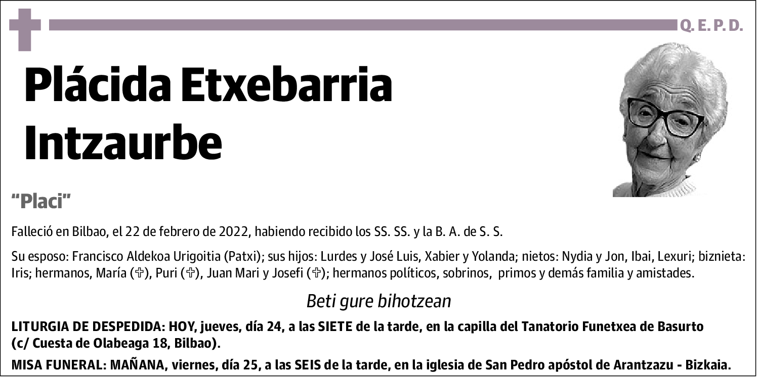 Plácida Etxebarria Intzaurbe