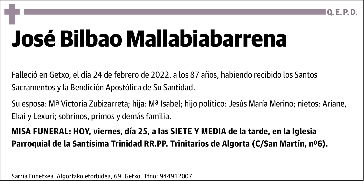 José Bilbao Mallabiabarrena