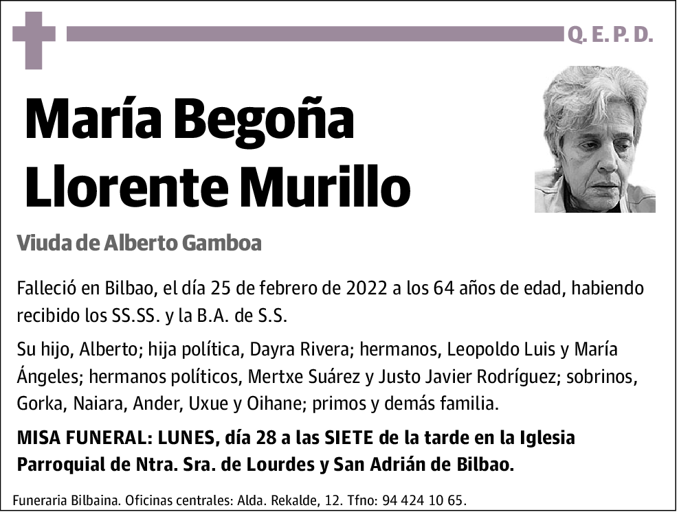 María Begoña Llorente Murillo