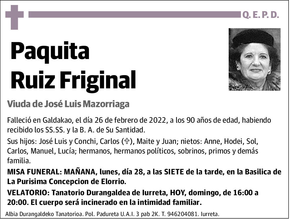 Paquita Ruiz Friginal