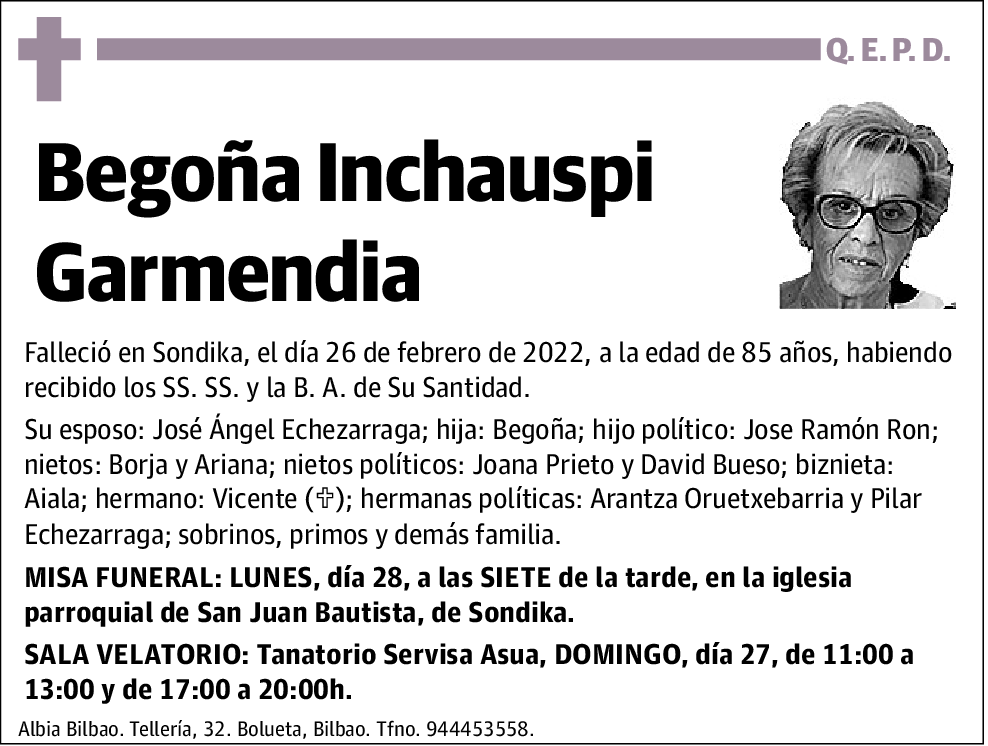 Begoña Inchauspi Garmendia