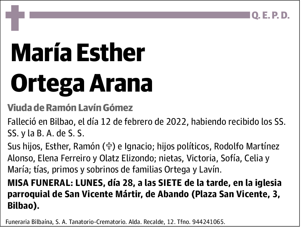 María Esther Ortega Arana