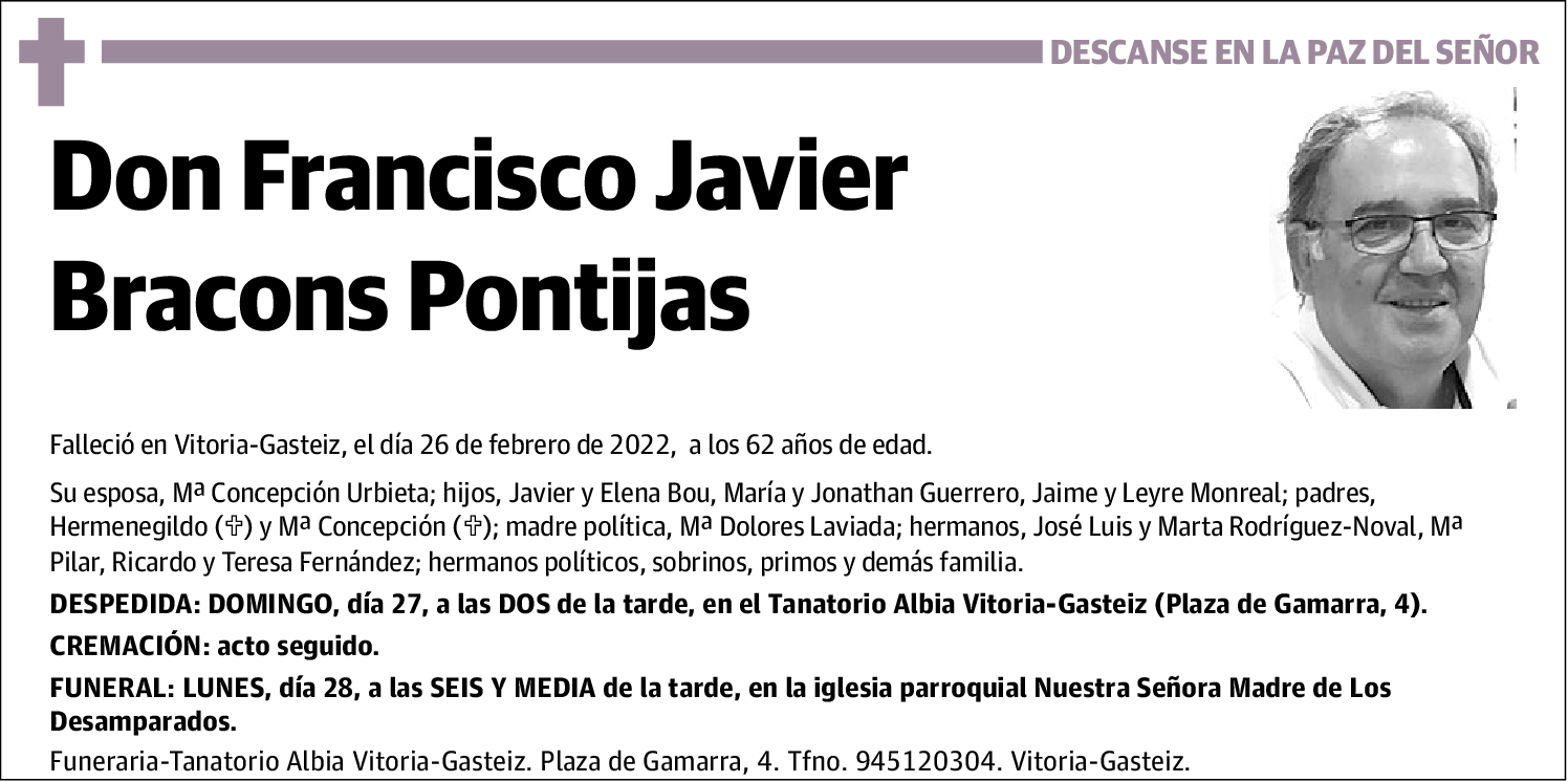 Francisco Javier Bracons Pontijas