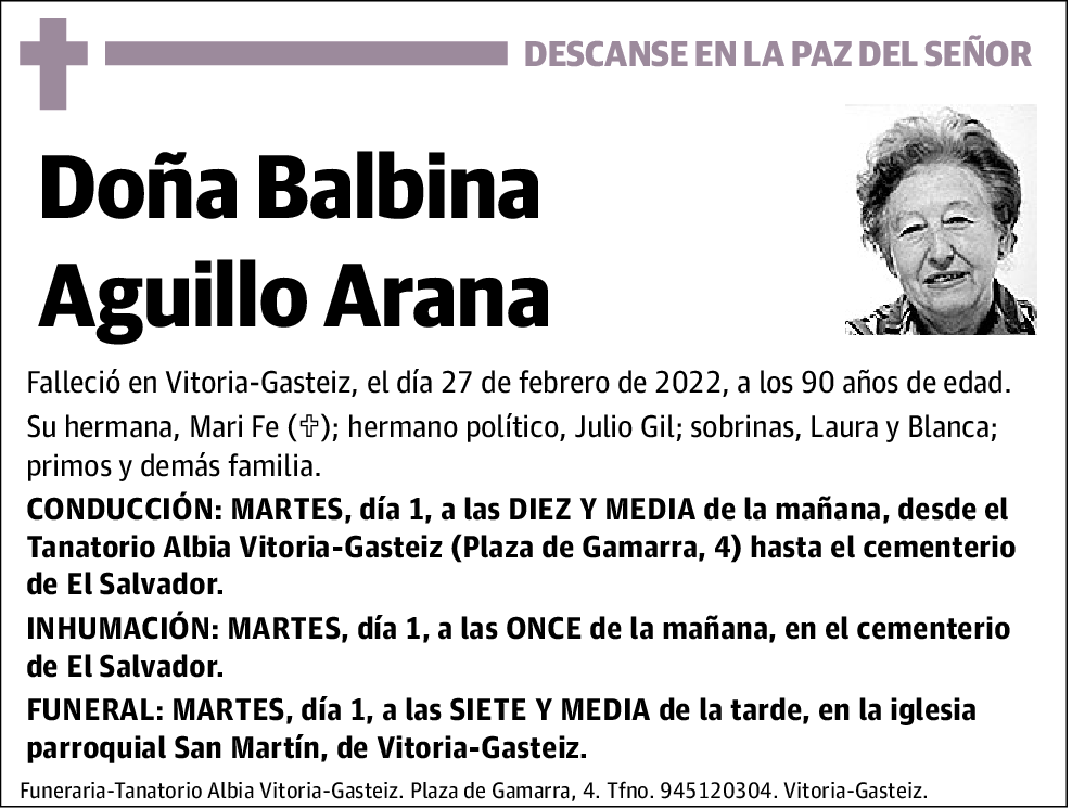 Balbina Aguillo Arana