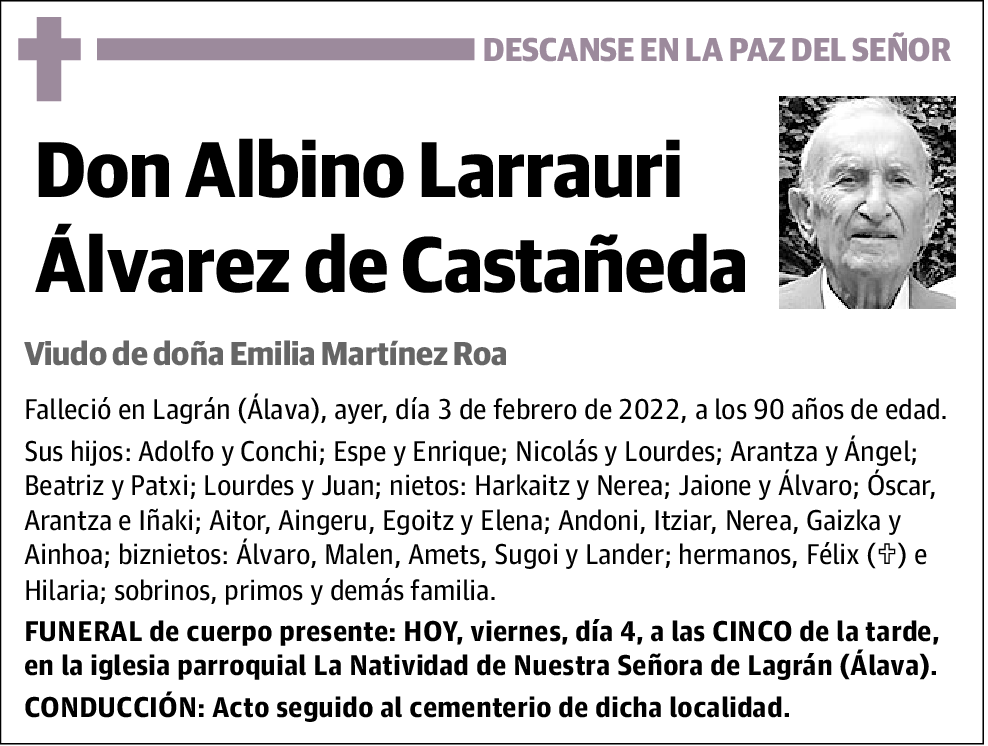 Albino Larrauri Álvarez De Castañeda