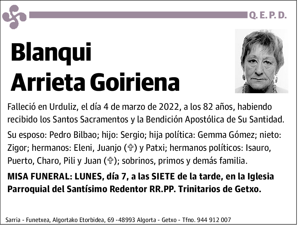 Blanqui Arrieta Goiriena