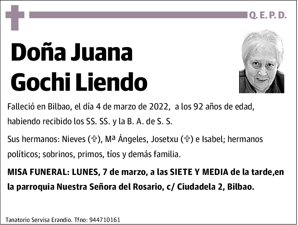 Juana Gochi Liendo