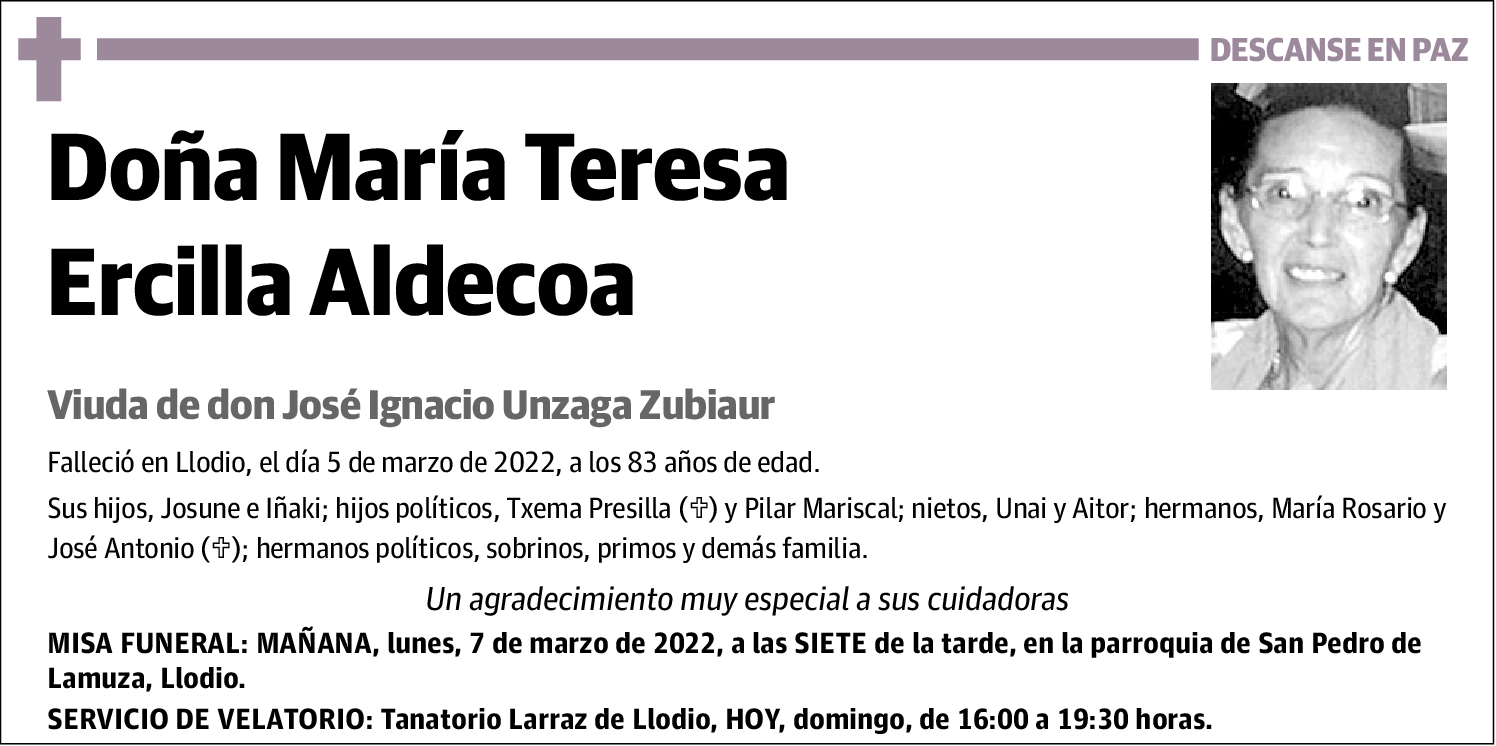 María Teresa Ercilla Aldecoa