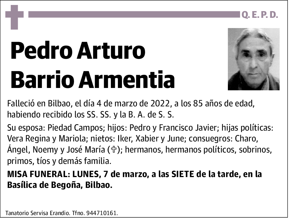 Pedro Arturo Barrio Armentia