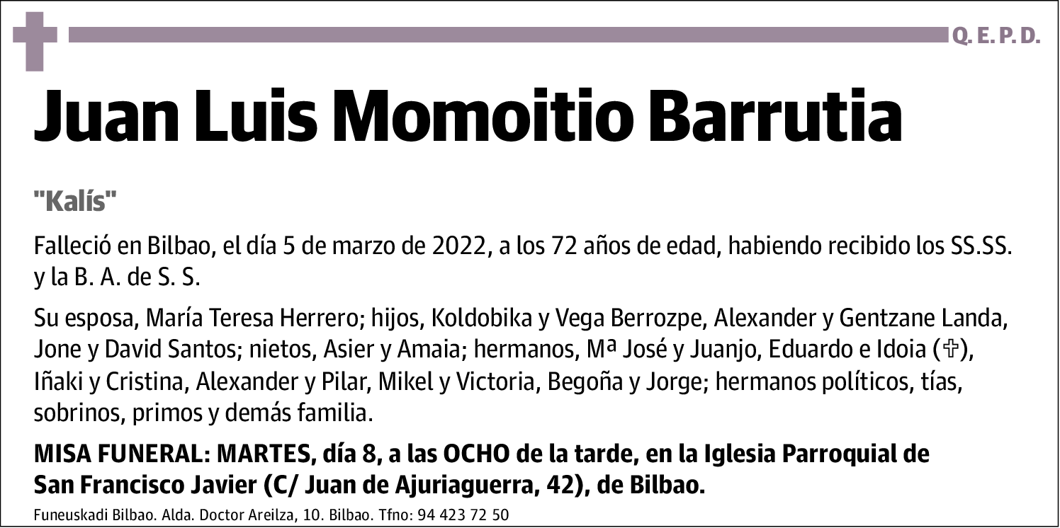 Juan Luis Momoitio Barrutia