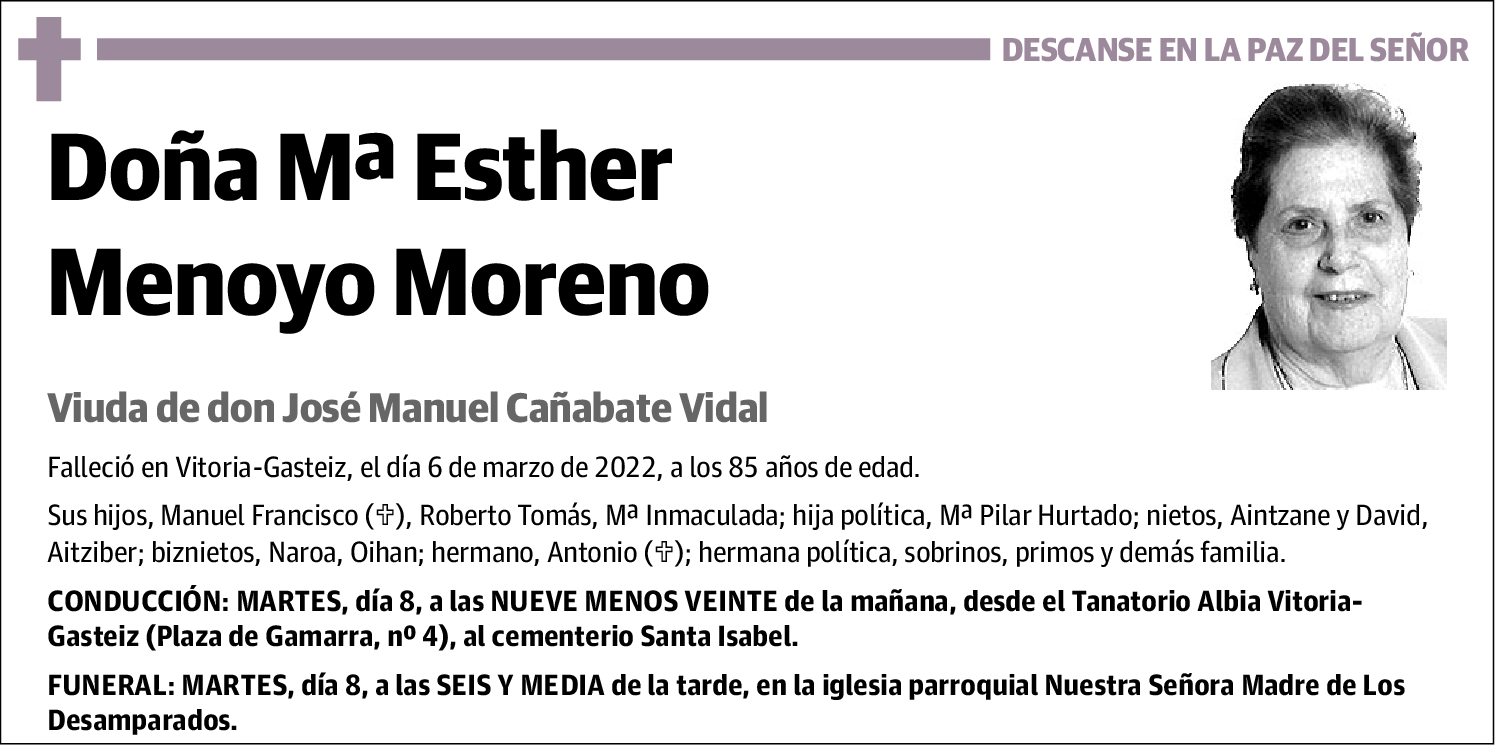 Mª Esther Menoyo Moreno