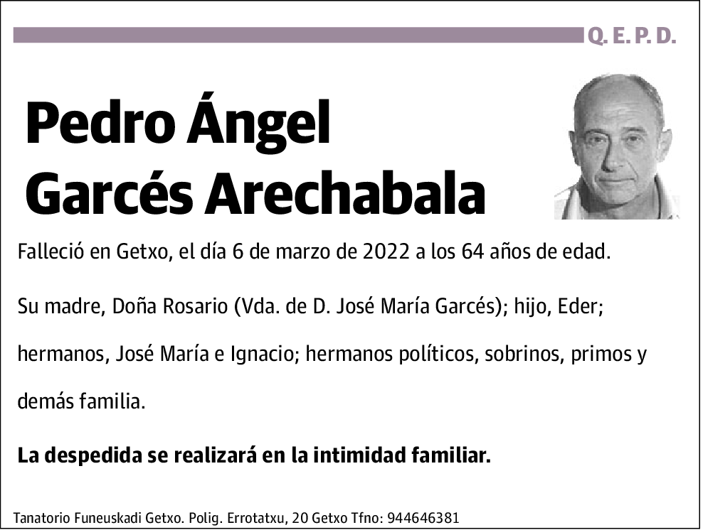 Pedro Ángel Garcés Arechabala