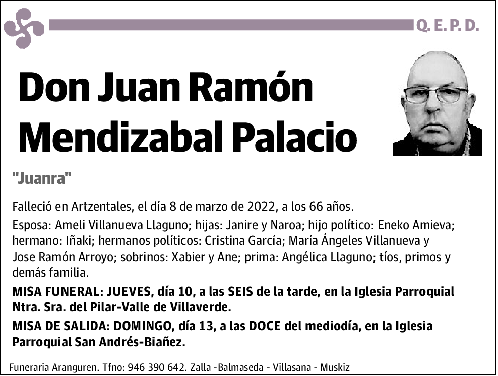 Juan Ramón Mendizabal Palacio