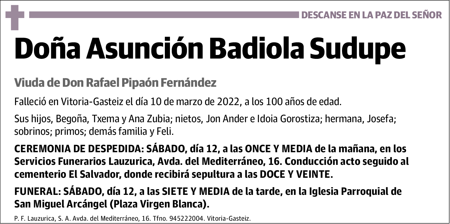 Asunción Badiola Sudupe