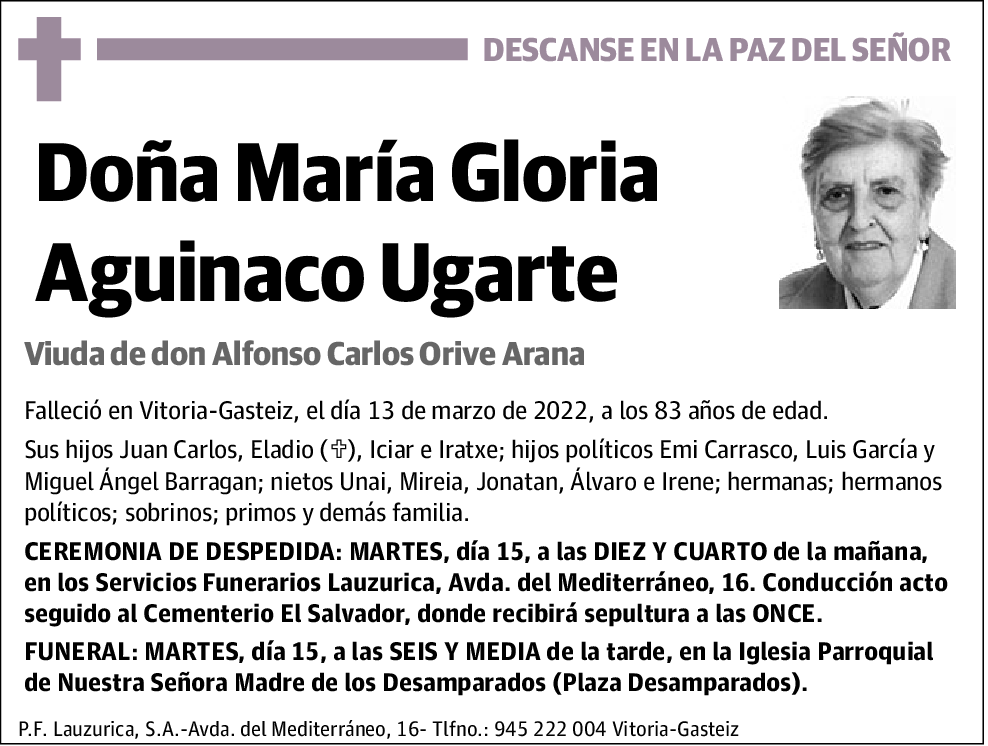 María Gloria Aguinaco Ugarte