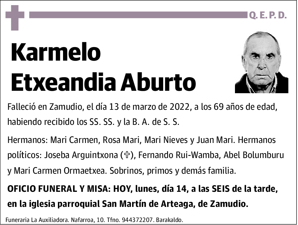 Karmelo Etxeandia Aburto