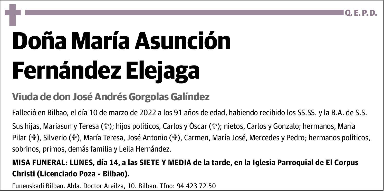 María Asunción Fernández Elejaga