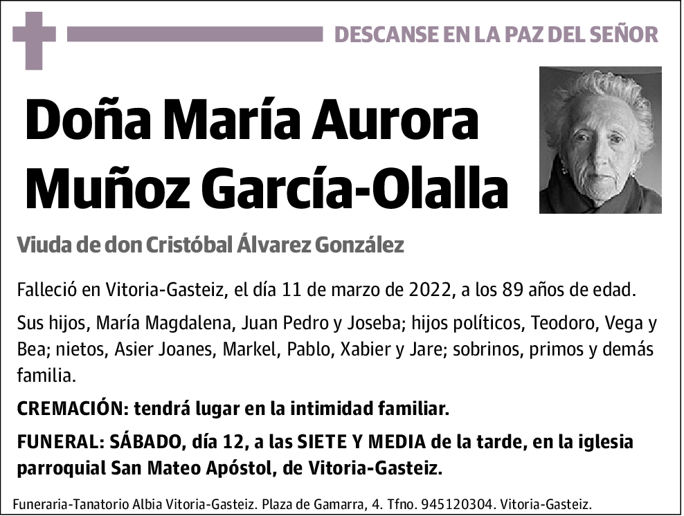 María Aurora Muñoz García-Olalla