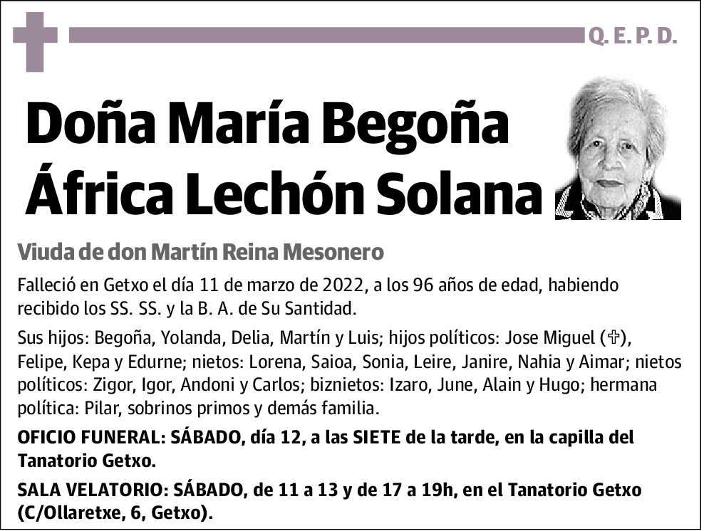 María Begoña África Lechón Solana