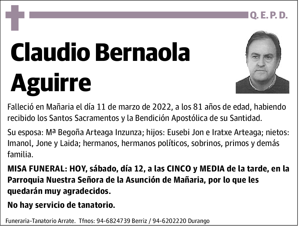 Claudio Bernaola Aguirre