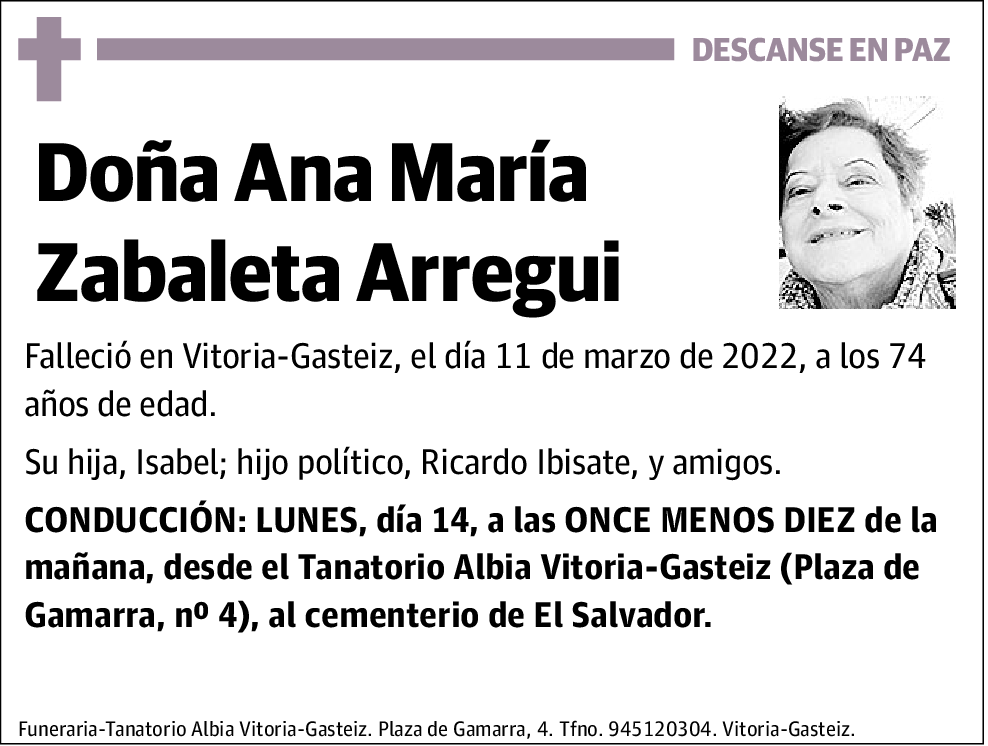 Ana María Zabaleta Arregui