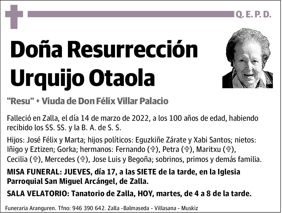 Resurrección Urquijo Otaola