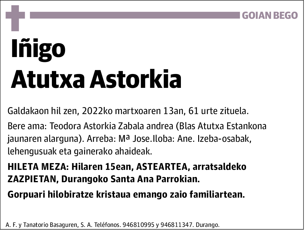 Iñigo Atutxa Astorkia