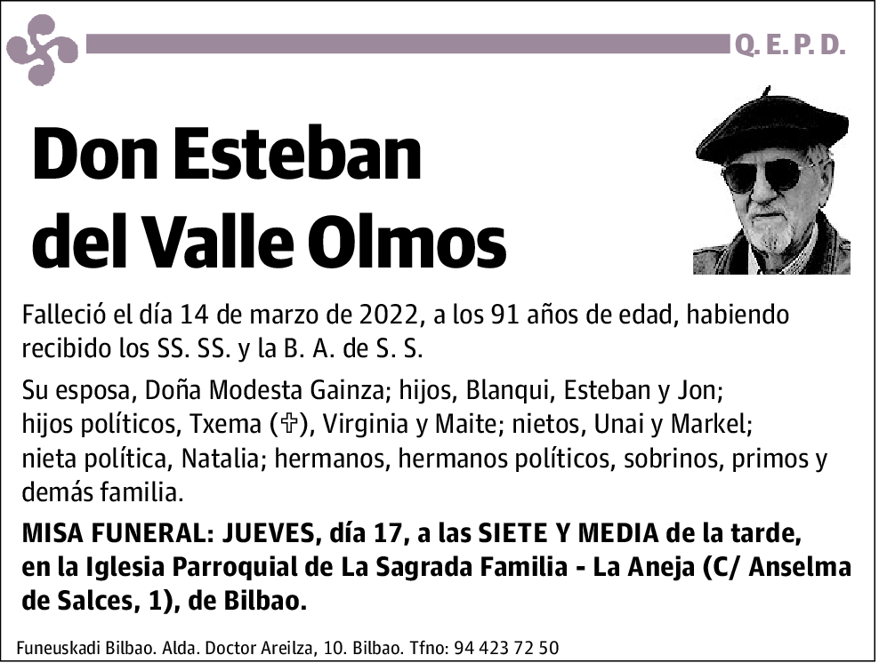 Esteban Del Valle Olmos