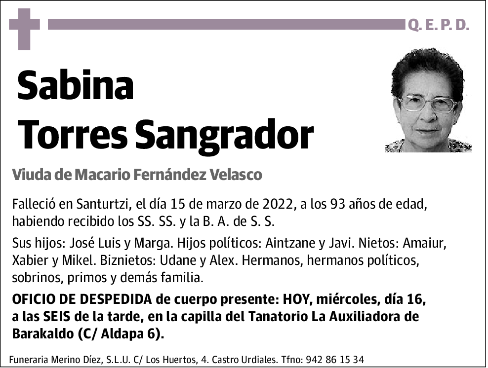 Sabina Torres Sangrador