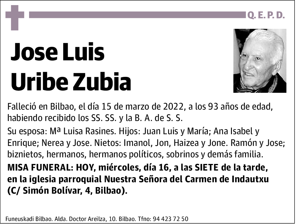 Jose Luis Uribe Zubia