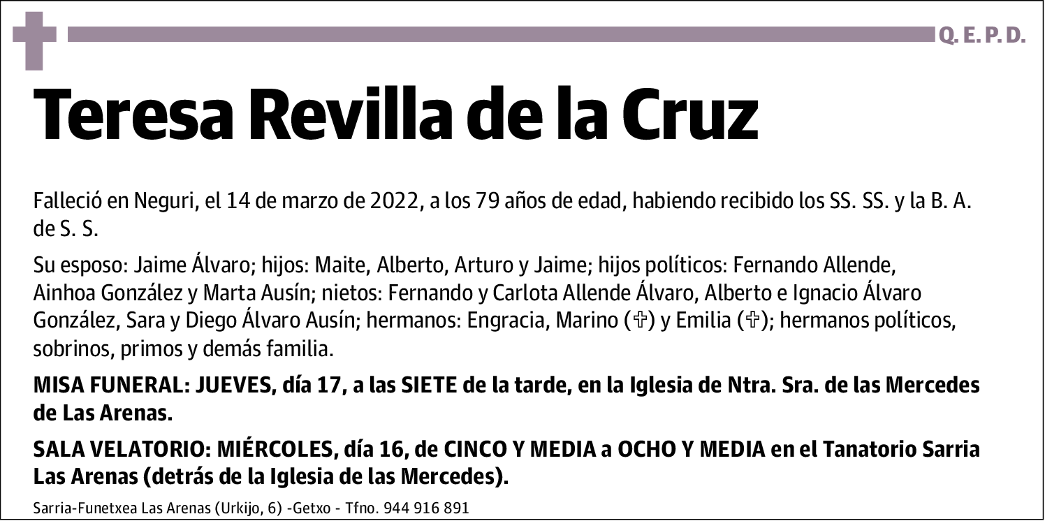 Teresa Revilla De La Cruz